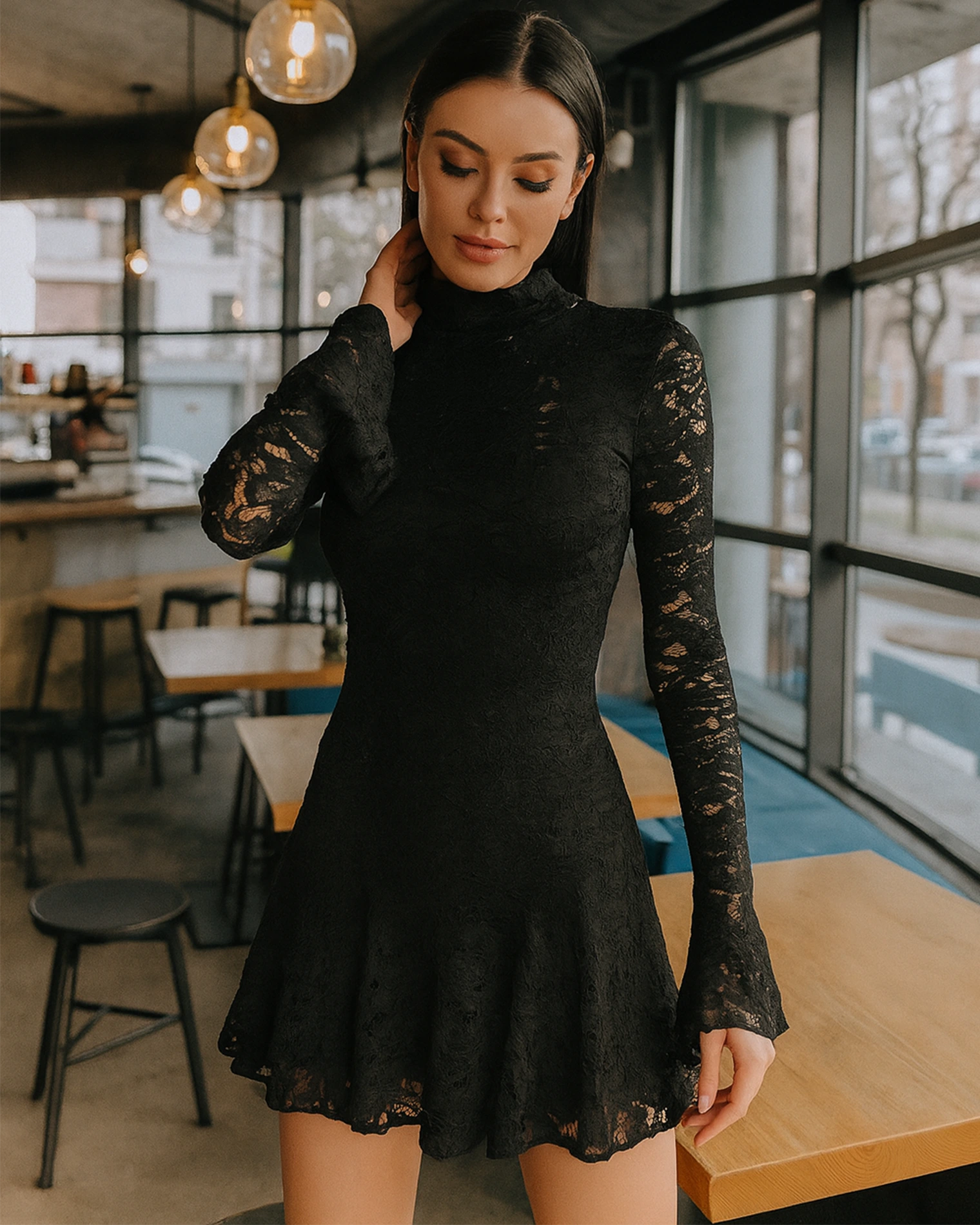 Рокля Noir Luxe, Черен Цвят