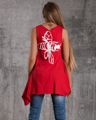Φανέλακι Free Spirit,  κόκκινο Χρώμα