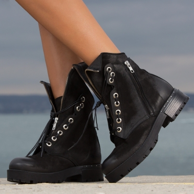 Δερμάτινες μπότες στον αστράγαλο Sphere, Μαυρος Χρώμα