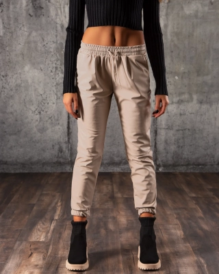 Οικολογικό δέρμα jogger Supreme, Μπεζ Χρώμα