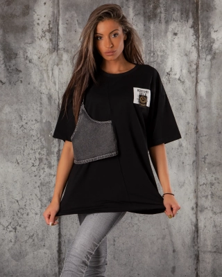 Φόρεμα T-shirt Our Life, Μαυρος Χρώμα