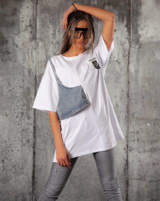Φόρεμα T-shirt Our Life, άσπρο  Χρώμα