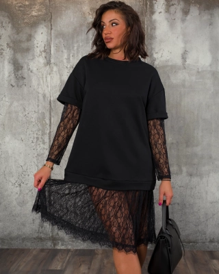 Рокля Lace Queen, Черен Цвят