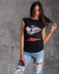 Μπλουζάκι με στάμπες Mystery, Μαυρος Χρώμα