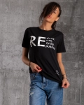Μπλουζάκι Recycle, Εκρού Χρώμα