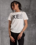 Μπλουζάκι Recycle, Εκρού Χρώμα