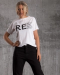 Μπλουζάκι Recycle, Εκρού Χρώμα