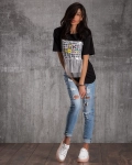 Τούλι T-shirt Elegancia, Μωβ Χρώμα