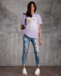 Τούλι T-shirt Elegancia, Μωβ Χρώμα